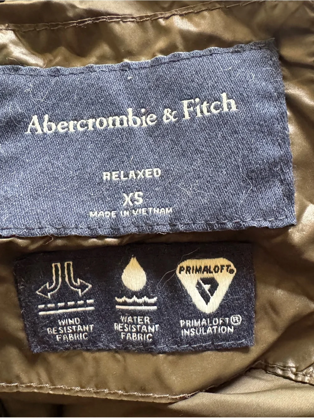 Abercrombie & Fitch Men's Hooded Puffer Jacket - olive green